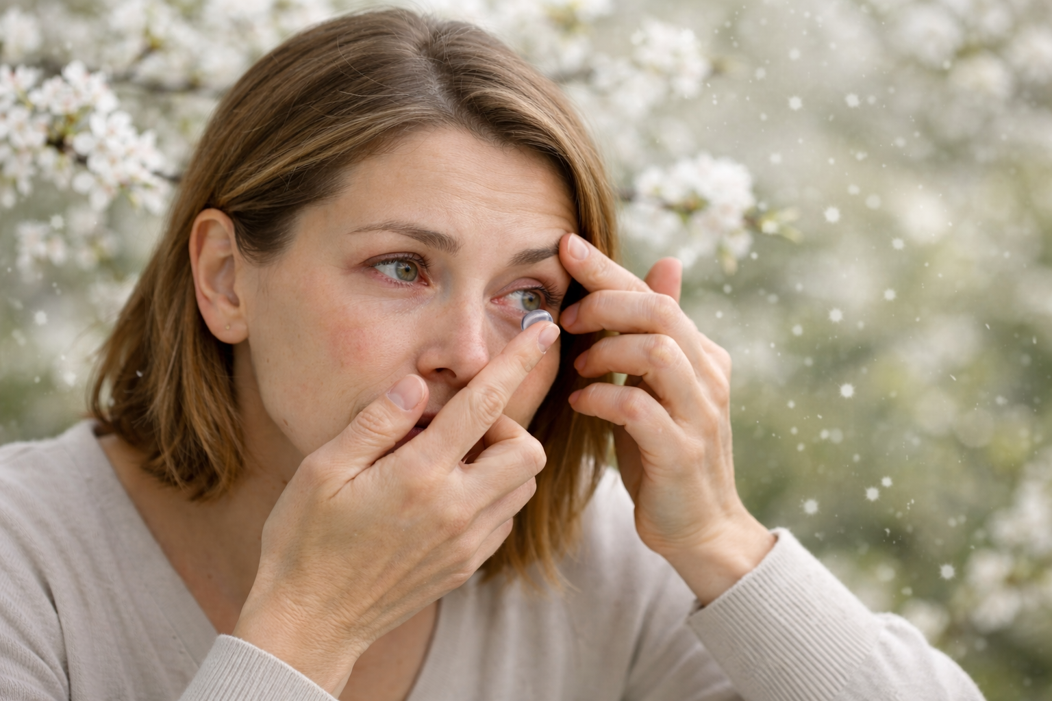 Kontaktlinsen bei Pollenallergie