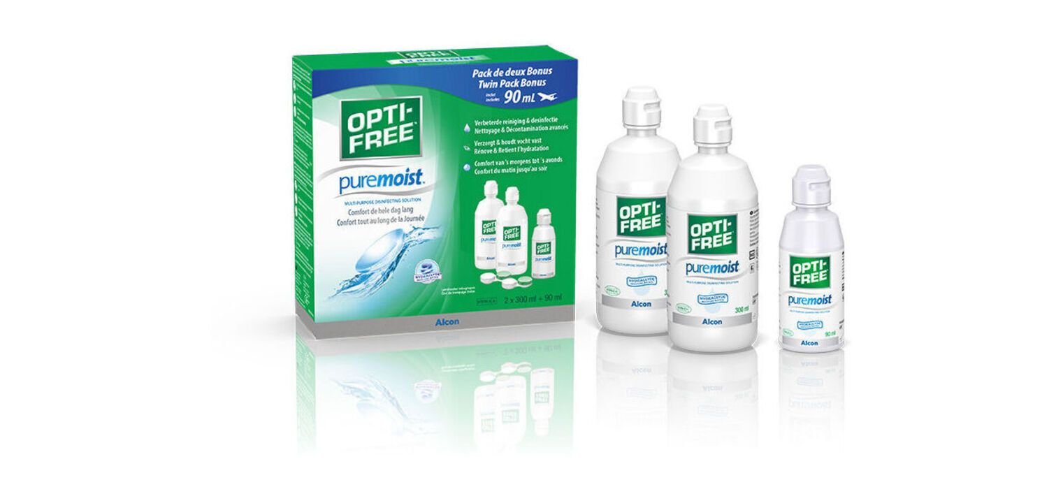 OPTI-FREE PureMoist 2 × 300 ml + 90 ml